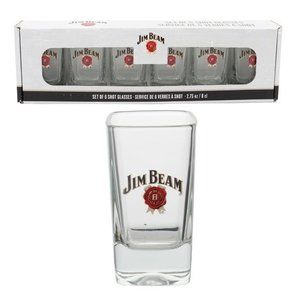 Jim Beam Shot‎ Glass 6 Pack Drinkware Set Party